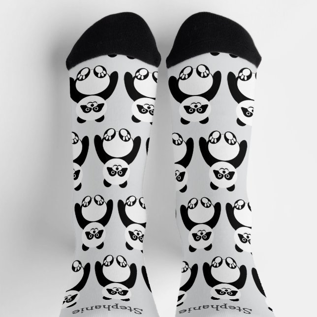 Socks Panda Design Socken (Oben)