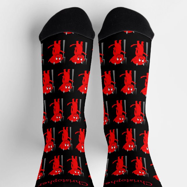 Socks Red Devil Design Socken (Oben)
