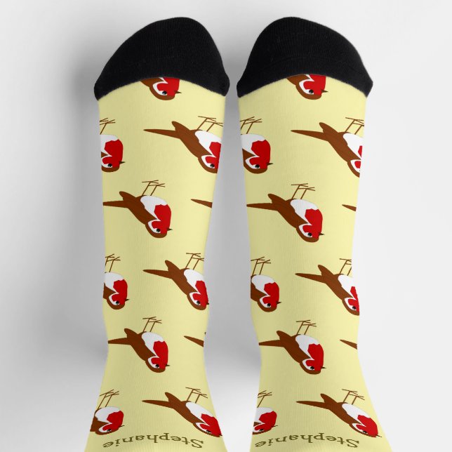 Socks Robin Red Breast Design Socken (Oben)