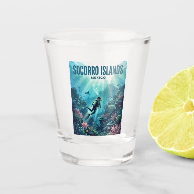 Socorro-Inseln Mexiko Schnapsglas (Vorderseite)
