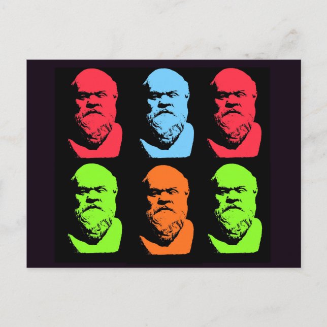 Socrates Collage Postkarte (Vorderseite)
