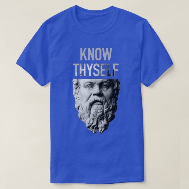 Socrates Delphi Orcale Know Thyself Philosophie Gi T-Shirt (Design vorne)