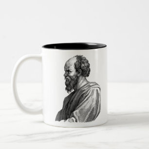 Socrates Illustration Zweifarbige Tasse