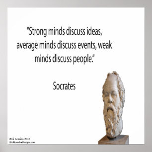 Socrates & Starke Geister Zitat Poster