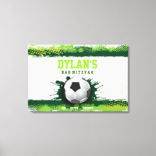SOCSIN IN GRÜNEN Bar Mitzvah Sign in Memory Board Leinwanddruck