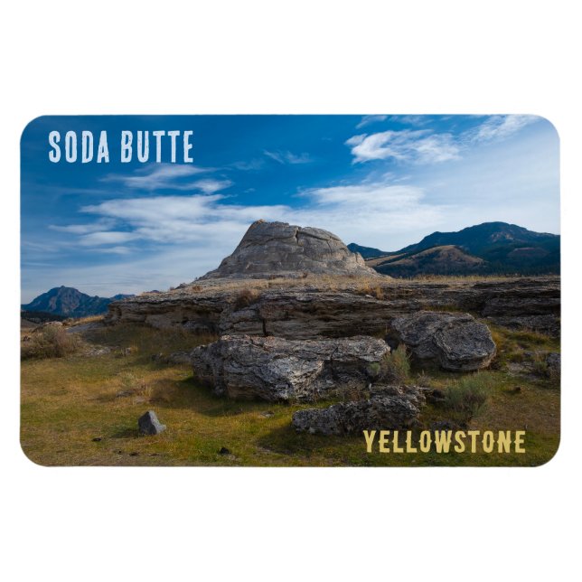 Soda Butte Cone Yellowstone Nationalpark Magnet (Horizontal)