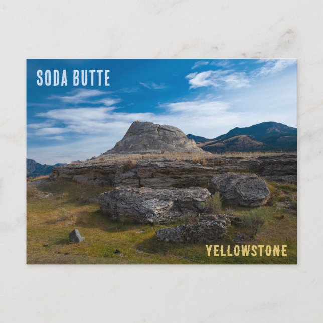 Soda Butte Cone Yellowstone Nationalpark Postkarte (Vorderseite)