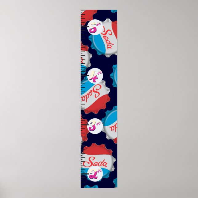 Soda Cap Growth Chart. Poster (Vorne)