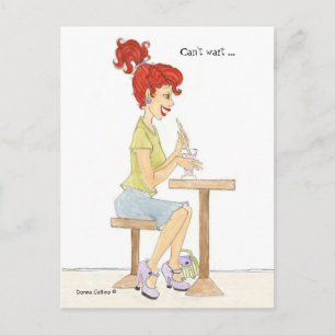 Soda Girl Postcard Postkarte