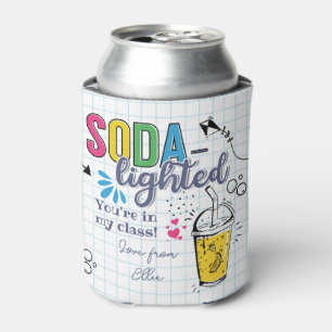 Soda - heller, quadratischer Aufkleber Dosenkühler