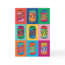 Soda light Pop Art Vatertag Grußkarte