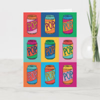 Soda light Pop Art Vatertag Grußkarte