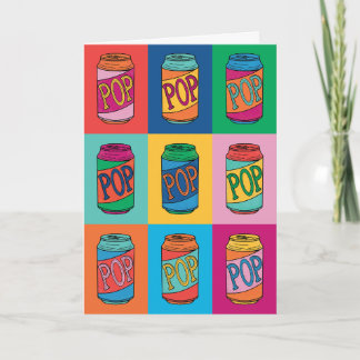 Soda light Pop Art Vatertag Grußkarte Karte