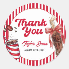 Soda Pop Baby Shower Runder Aufkleber