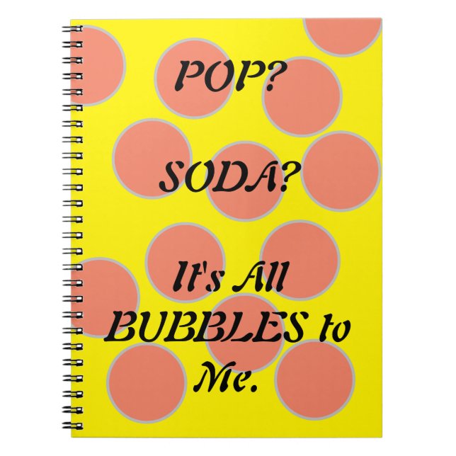 Soda-Pop-Blasen Spiral-Foto-Notebook Notizblock (Vorderseite)