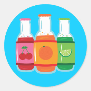 Soda Pop Flaschen Runder Aufkleber