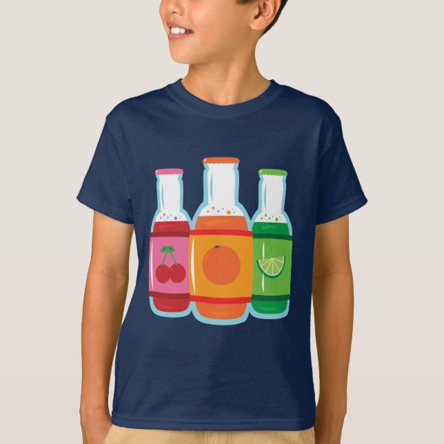 Soda Pop Flaschen T-Shirt (Vorderseite)