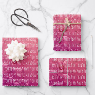 Soda Pop Geschenkpapier-Set mit 3 Bögen Geschenkpapier Set