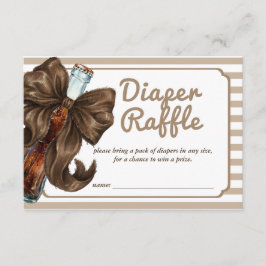 Soda Pop Schleife Baby Shower Windel-Raffle Begleitkarte