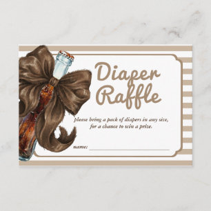 Soda Pop Schleife Baby Shower Windel-Raffle Begleitkarte