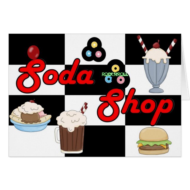 Soda Shop Rock 'n' Roll Retro Party Time (Vorderseite (Horizontal))