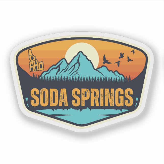 Soda Springs, Idaho Aufkleber (Vorderseite)