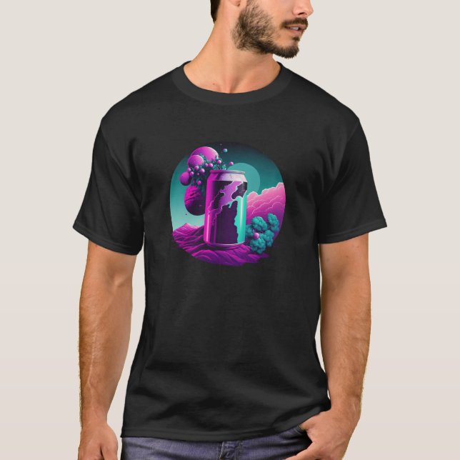 Soda Synthwave 80er Retrowave Ästhetik T-Shirt (Vorderseite)