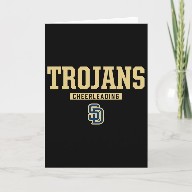 Soddy-daisy Trojans Logo Cheerleading Hs  Karte (Vorderseite)