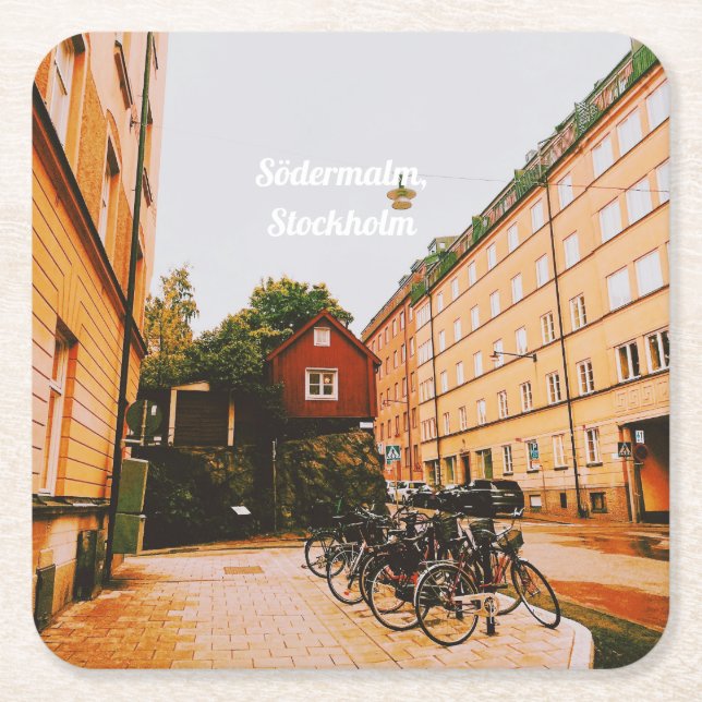 Södermalm, Stockholm, Schweden Rechteckiger Pappuntersetzer (Vorderseite)