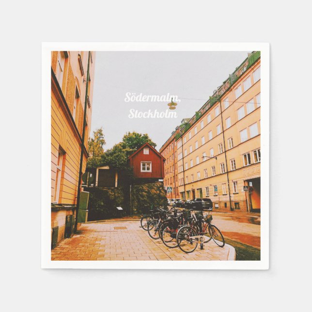 Södermalm, Stockholm, Schweden Serviette (Vorderseite)