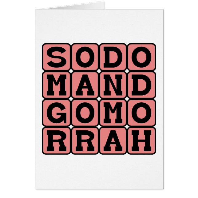 Sodom und Gomorrah, ursprüngliche Sin Cities (Vorne)