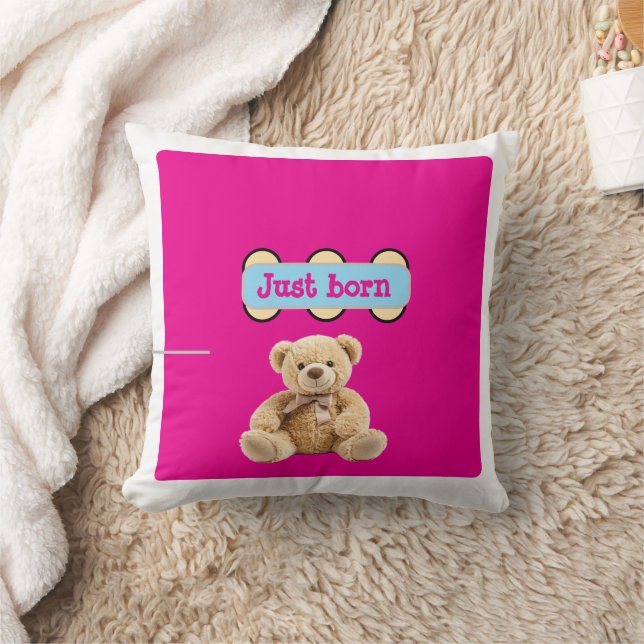 Soeben geborener Teddybär-Design Kissen (Decke)
