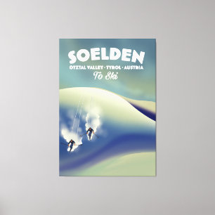 Soelden, Ötztal, Tirol, Österreich Ski Leinwanddruck