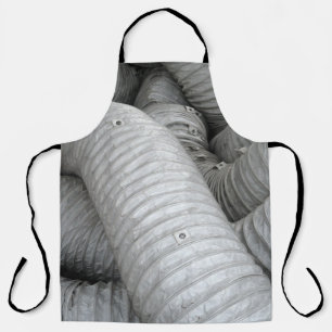 Sofa aus grauem und schwarzem Stoff Schürze