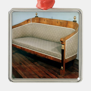 Sofa, Biedermeier Art, c.1820 Ornament Aus Metall