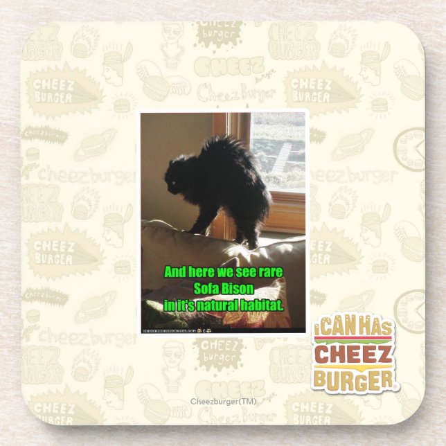 Sofa-Bison Untersetzer (Vorderseite)