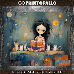 Sofa, Katzen und ein Buch: Was sonst? - Seidenpapier