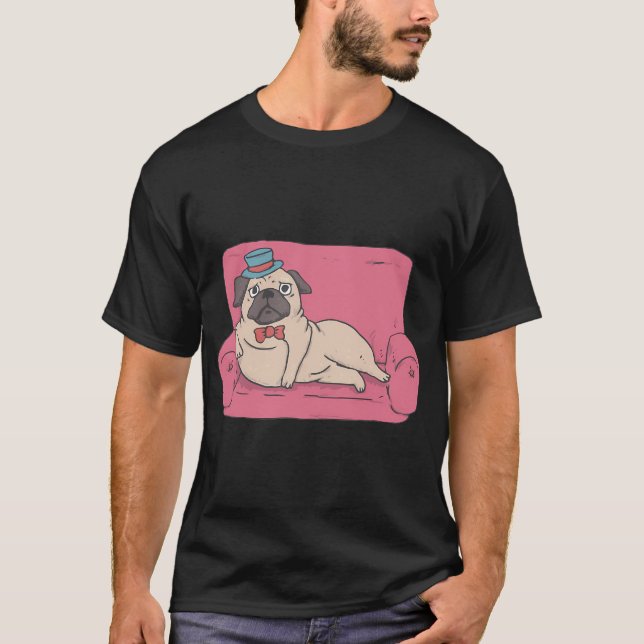 Sofa-Mops T-Shirt (Vorderseite)