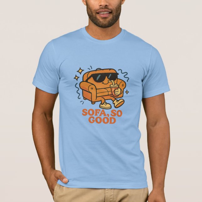 Sofa So gut Funny Couch Cartoon Pub T - Shirt (Vorderseite)