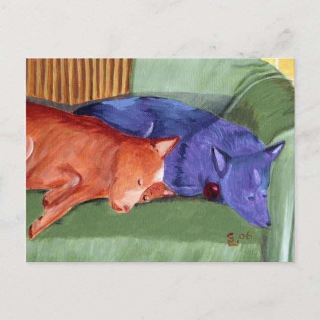 Sofas-Kartoffelgalerie Postkarte (Vorderseite)