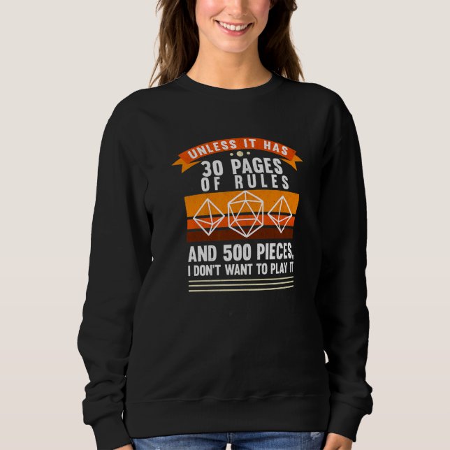 Sofern es nicht 30 Seiten hat Rollenspiel RPG TTRP Sweatshirt (Vorderseite)