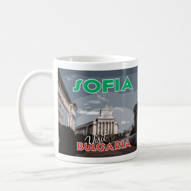 Sofia, Besuch Bulgarien I Liebe Kaffee Tasse (Links)
