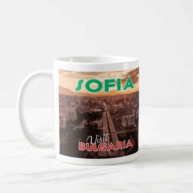 Sofia, Besuch Bulgarien I Liebe Kaffee Tasse (Links)
