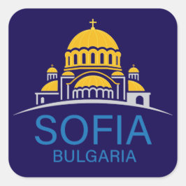 Sofia Bulgaria European Union Quadratischer Aufkleber