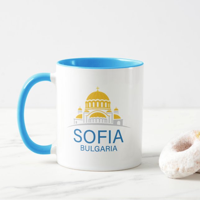 Sofia Bulgaria European Union Tasse (Mit Donut)