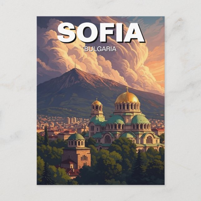 Sofia Bulgaria Travel Postkarte (Vorderseite)