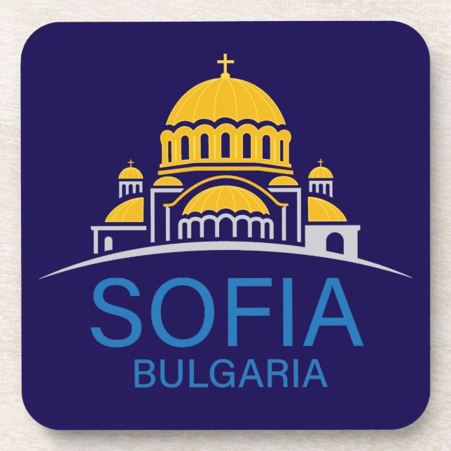 Sofia Bulgarien Europäische Union Getränkeuntersetzer (Vorderseite)