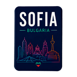 🧲 Sofia Bulgarien Moderne Skyline Reise-Souvenir Magnet