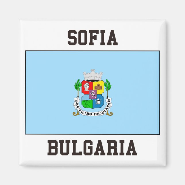 Sofia-Flagge Magnet (Vorne)