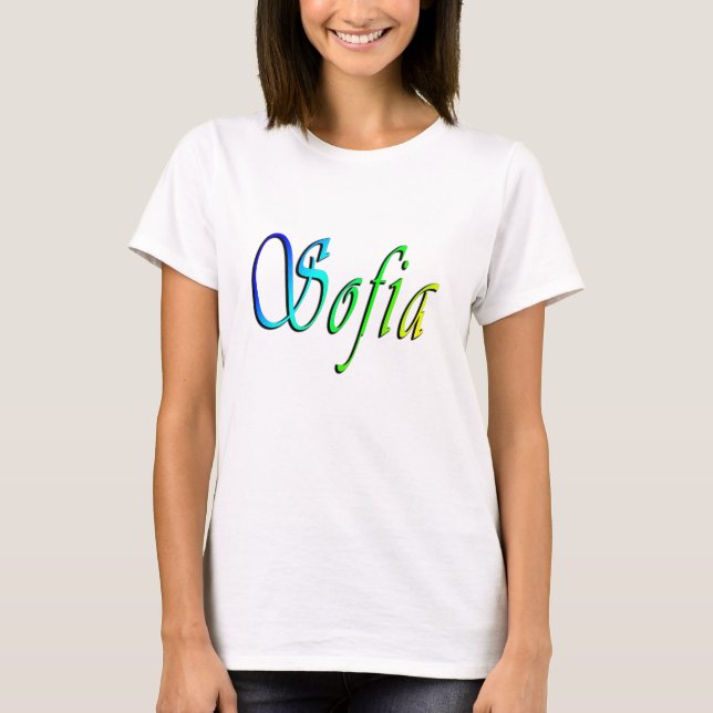 Sofia Ihr Name In Farbe, T-Shirt (Vorderseite)